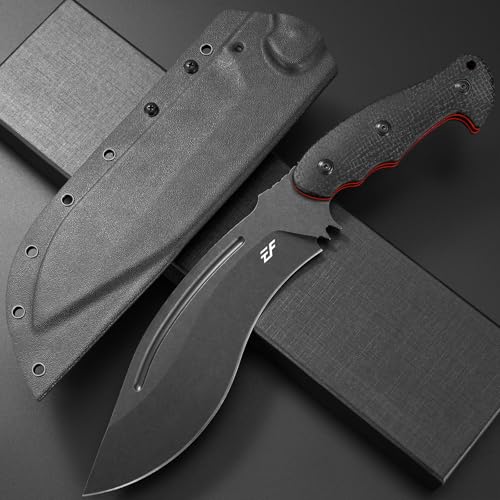 Eafengrow EF159 Black Fixed Blade Knife for Outdoor Camping and Hunting