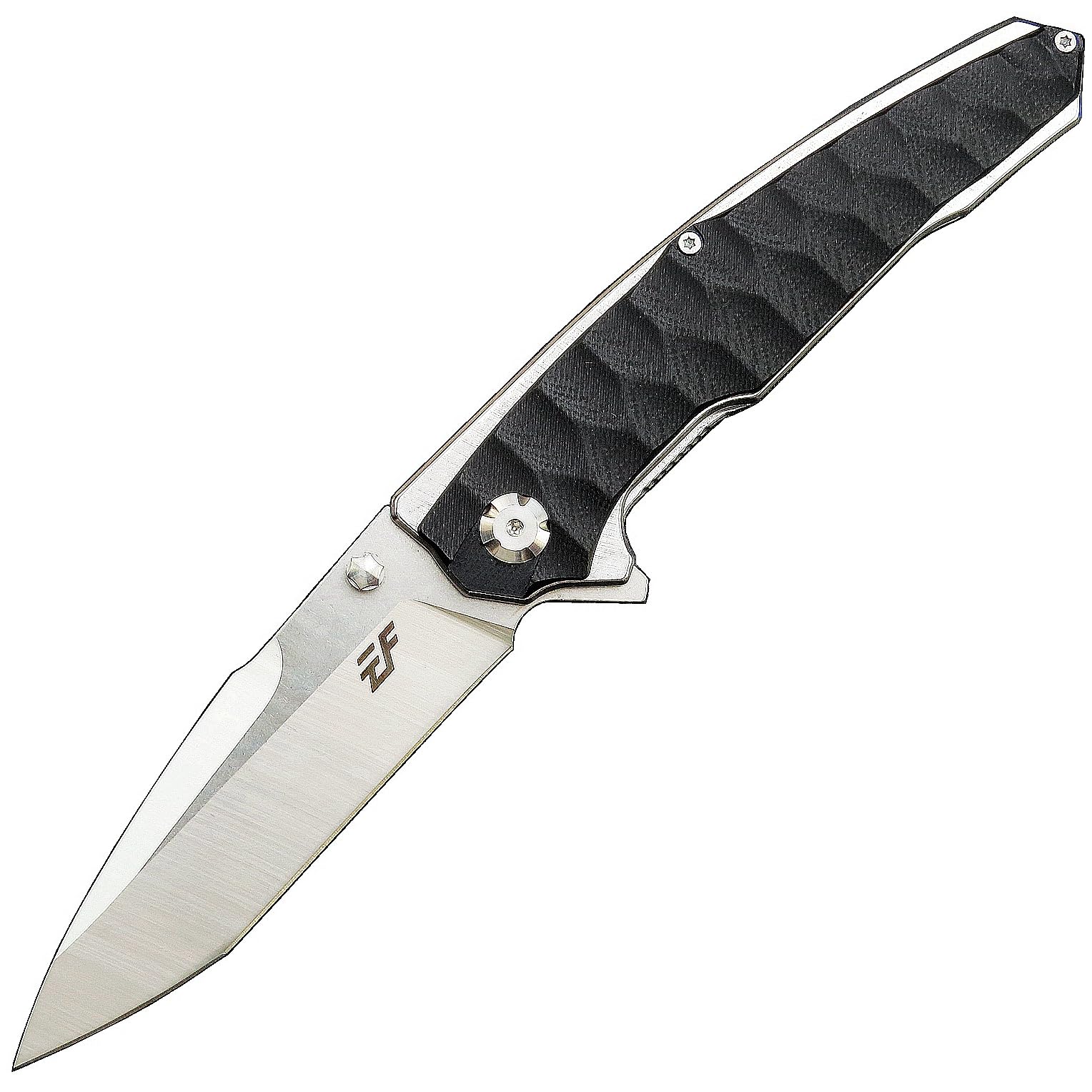 Eafengrow EF913 Black Folding Knife with 14C28N Steel Blade for Camping and Hiking